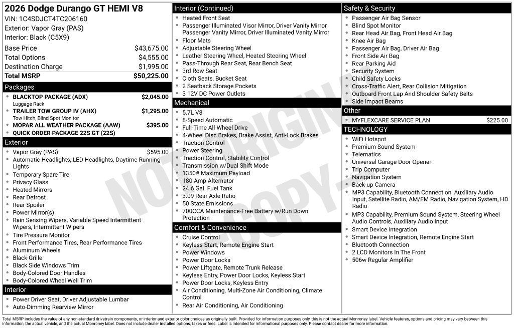 2026 Dodge Durango GT HEMI V8 - Photo 36