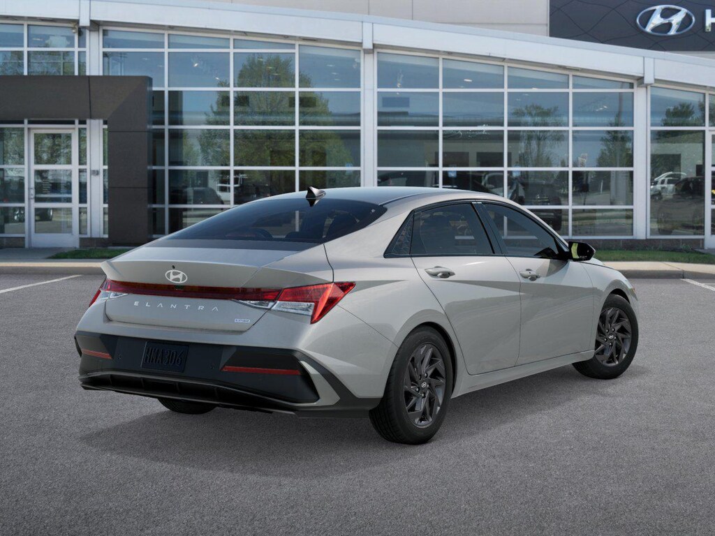 New 2026 Hyundai Elantra Hybrid Blue Sedan
