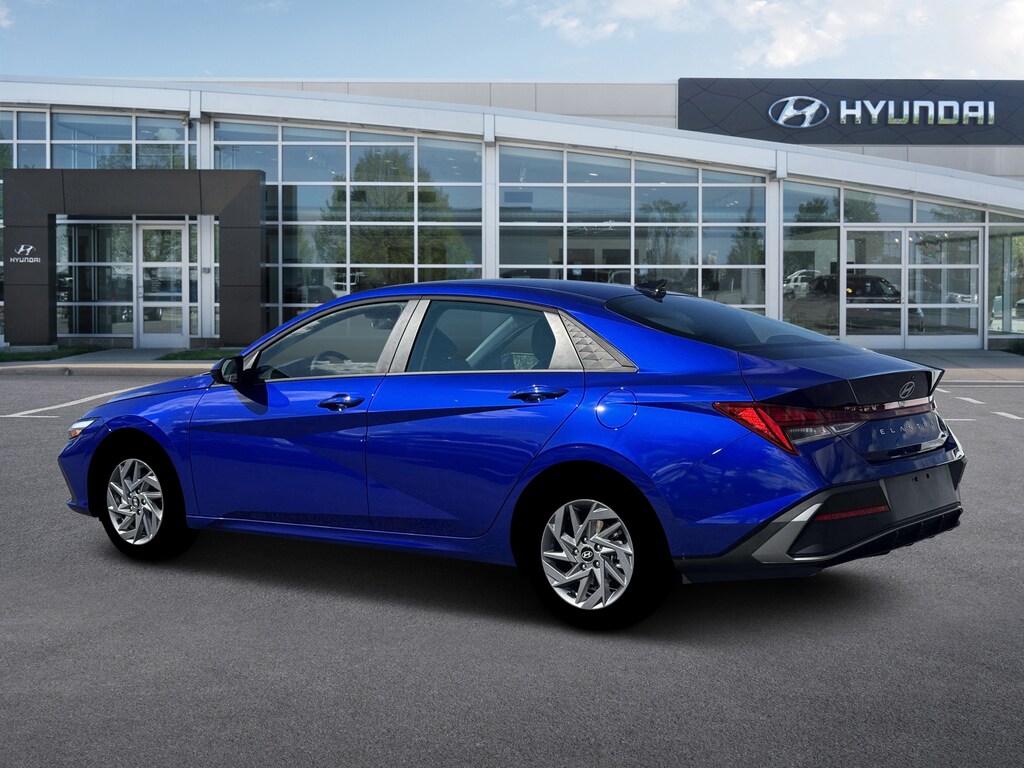 New 2026 Hyundai Elantra Hybrid Blue Sedan