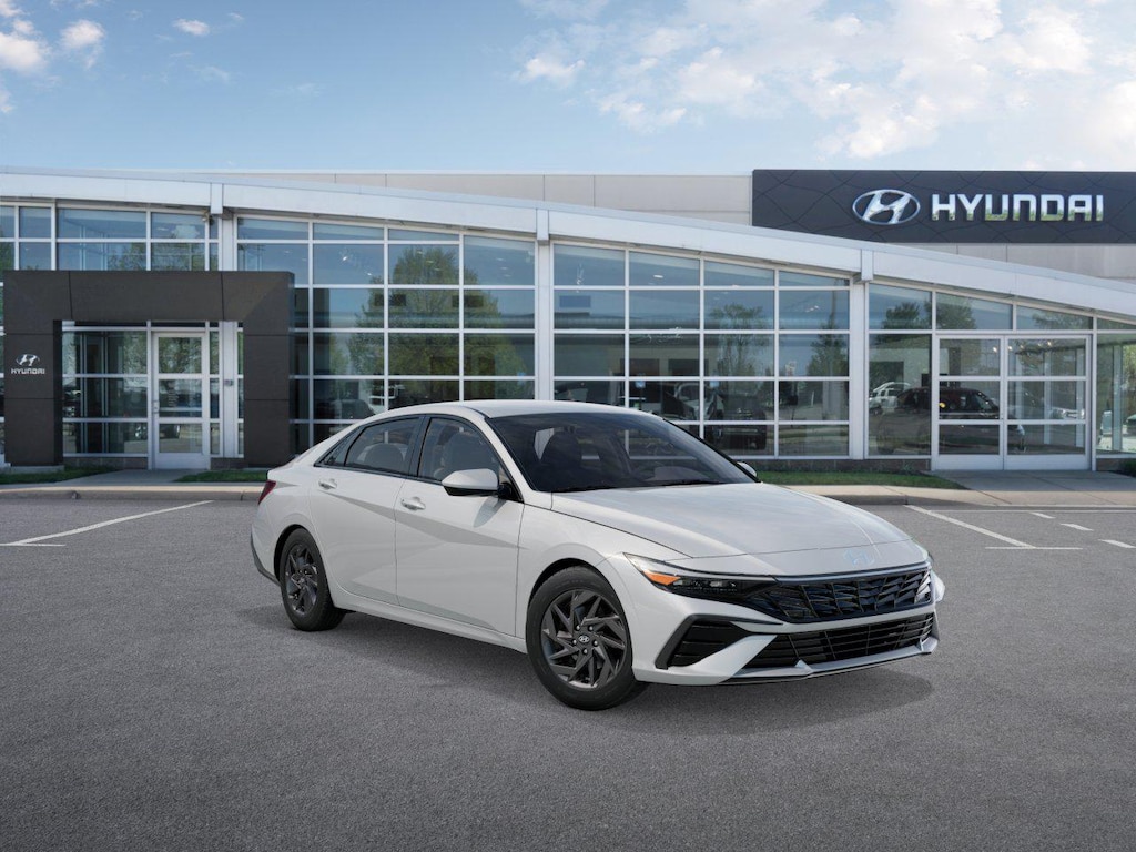 New 2026 Hyundai Elantra Hybrid Blue Sedan