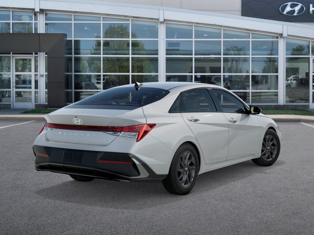 New 2026 Hyundai Elantra Hybrid Blue Sedan