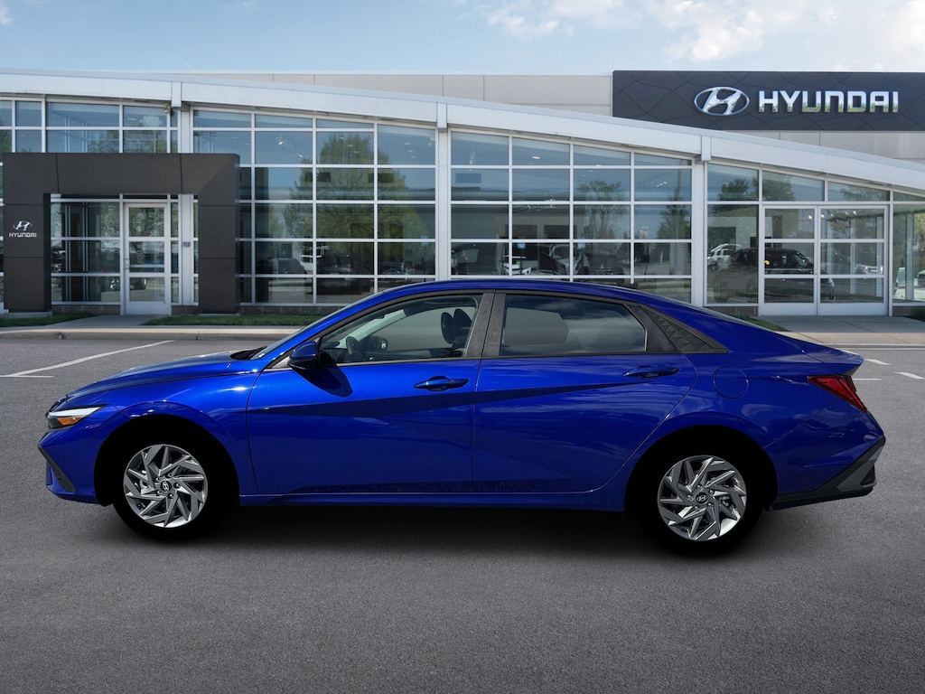 New 2026 Hyundai Elantra Hybrid Blue Sedan
