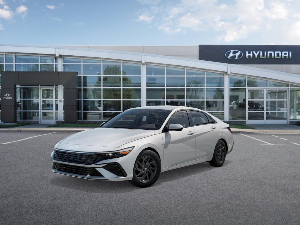 New 2026 Hyundai Elantra Hybrid Blue Sedan