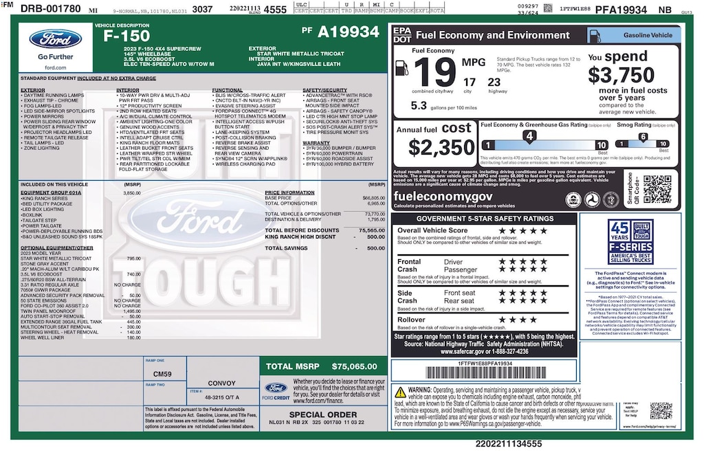 Certified 2023 Ford F-150 King Ranch Truck
