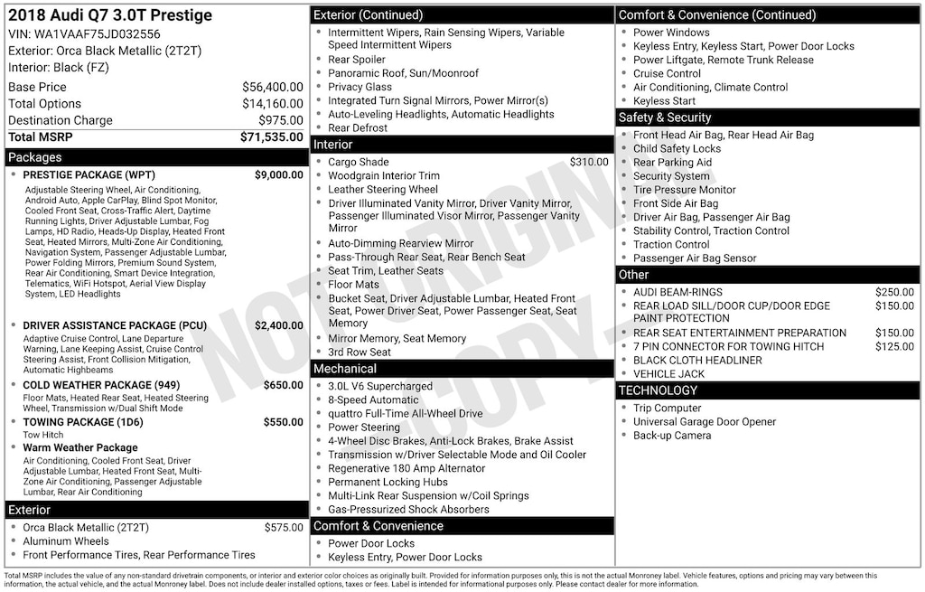 Used 2018 Audi Q7 3.0T Prestige SUV