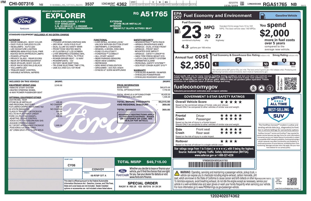 Used 2024 Ford Explorer XLT SUV