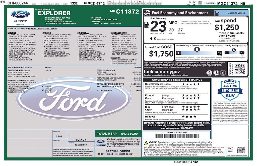 Certified 2021 Ford Explorer XLT SUV