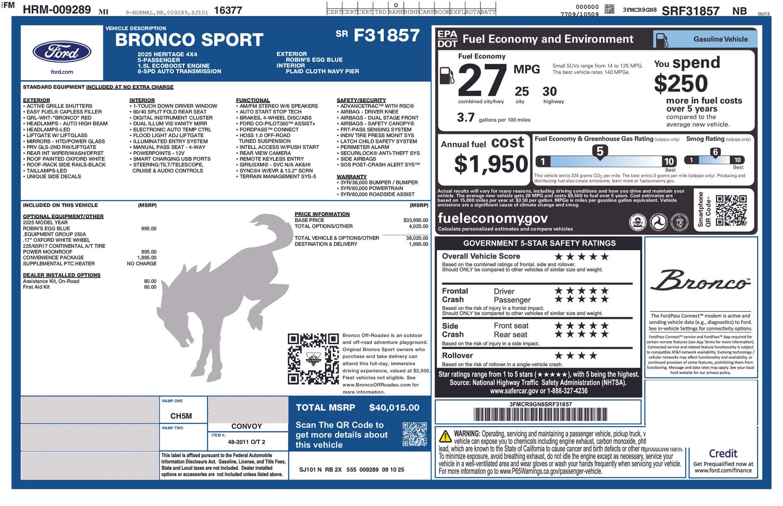 Thumbnail: 2025 Ford Bronco Sport - 1