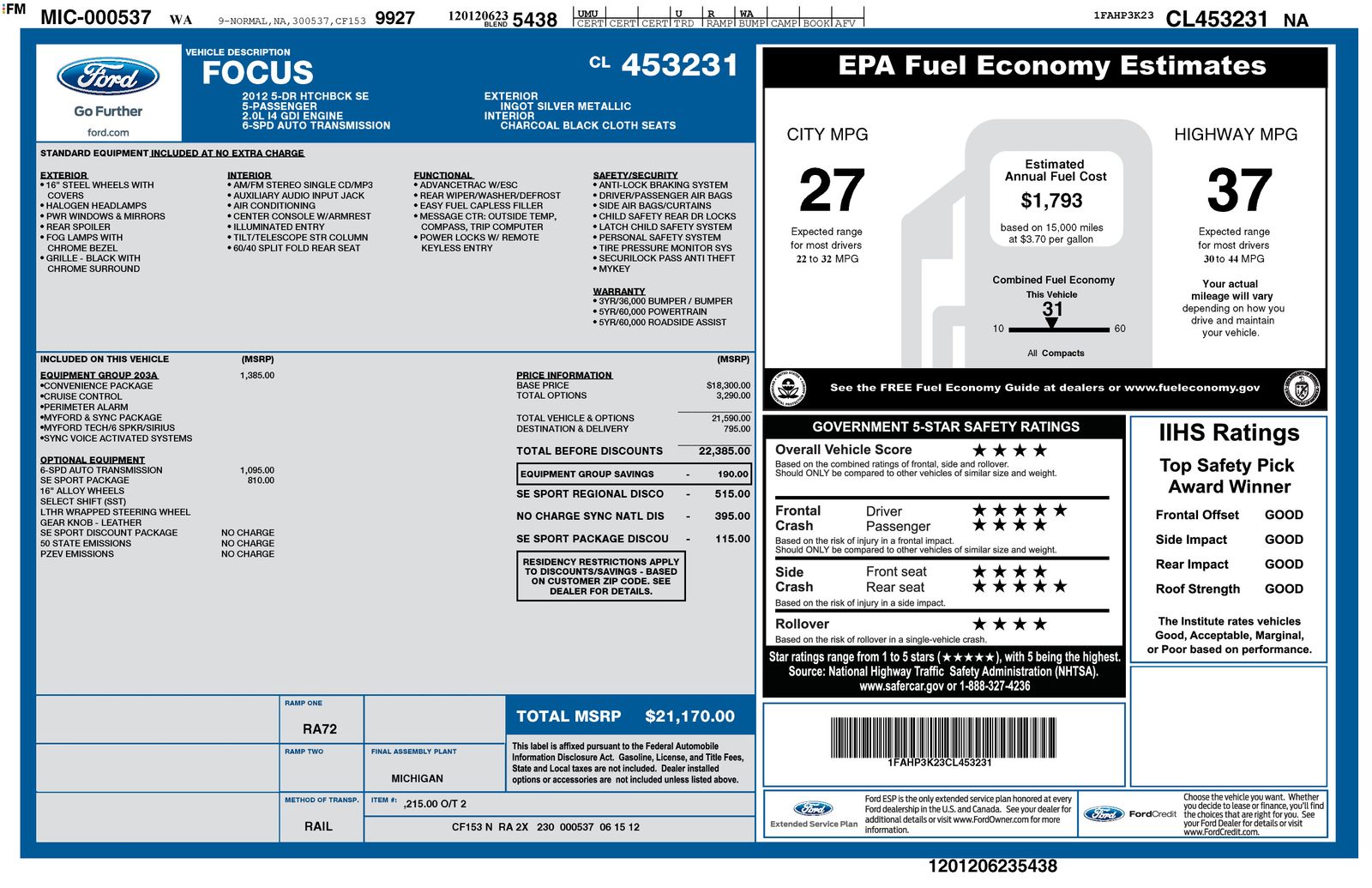 Thumbnail: 2012 Ford Focus - 7