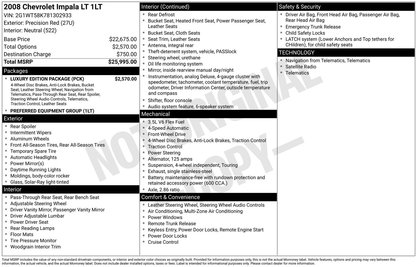 Thumbnail: 2008 Chevrolet Impala - 4
