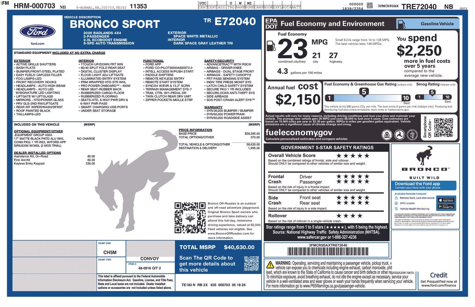 2026 Ford Bronco Sport's photo