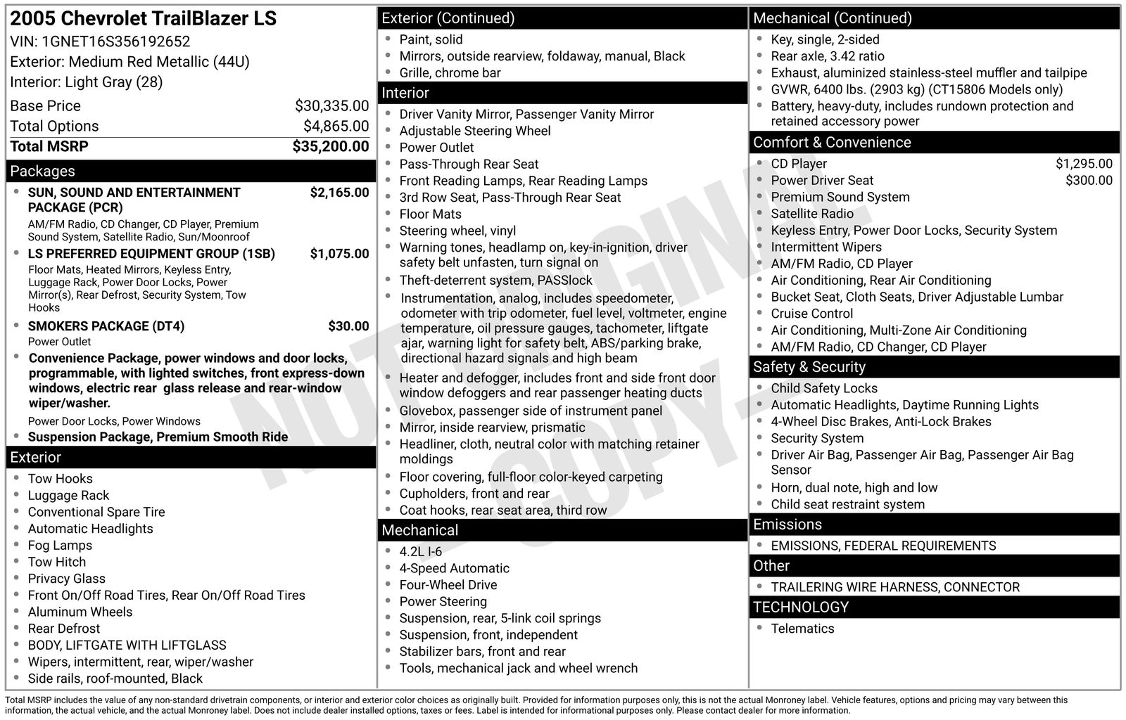 Thumbnail: 2005 Chevrolet TrailBlazer - 8