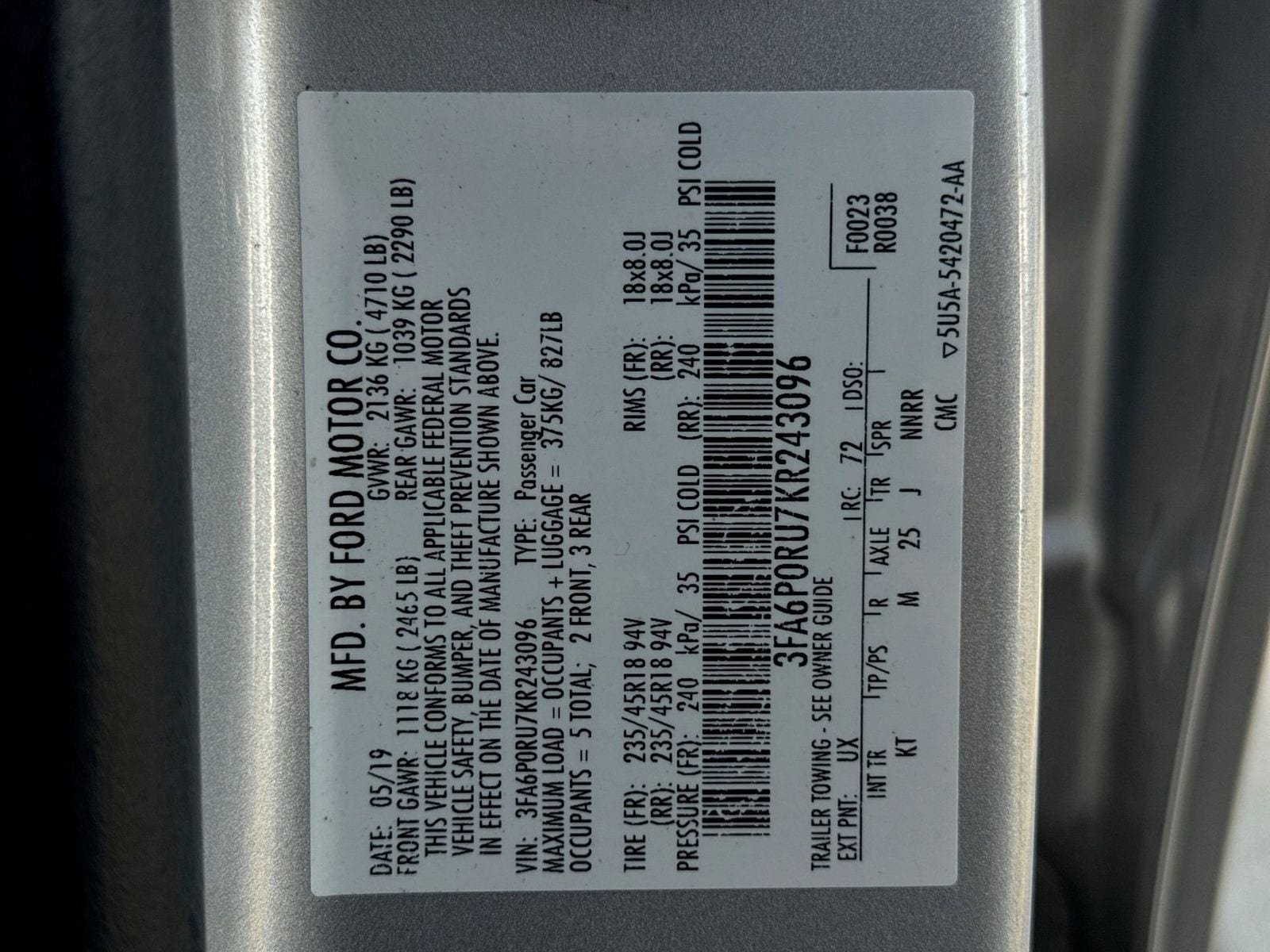 Thumbnail: 2019 Ford Fusion - 38