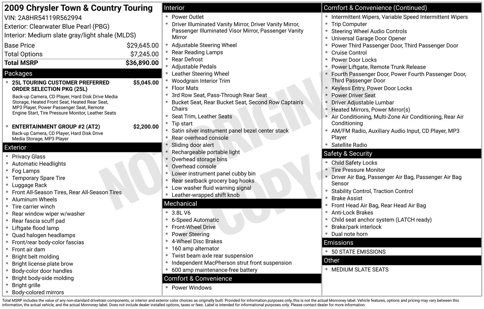 Thumbnail: 2009 Chrysler Town & Country - 7