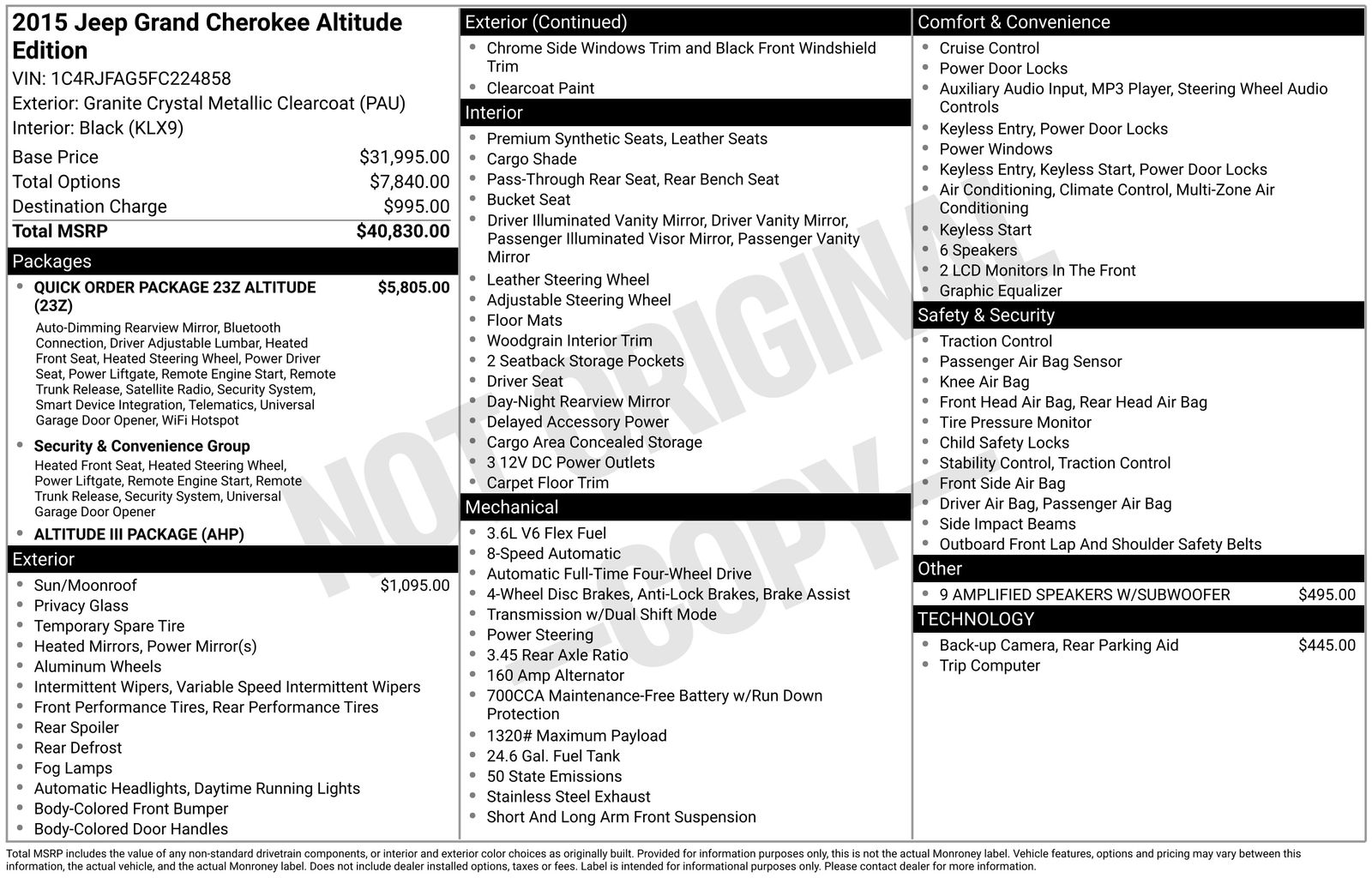 Thumbnail: 2015 Jeep Grand Cherokee - 8