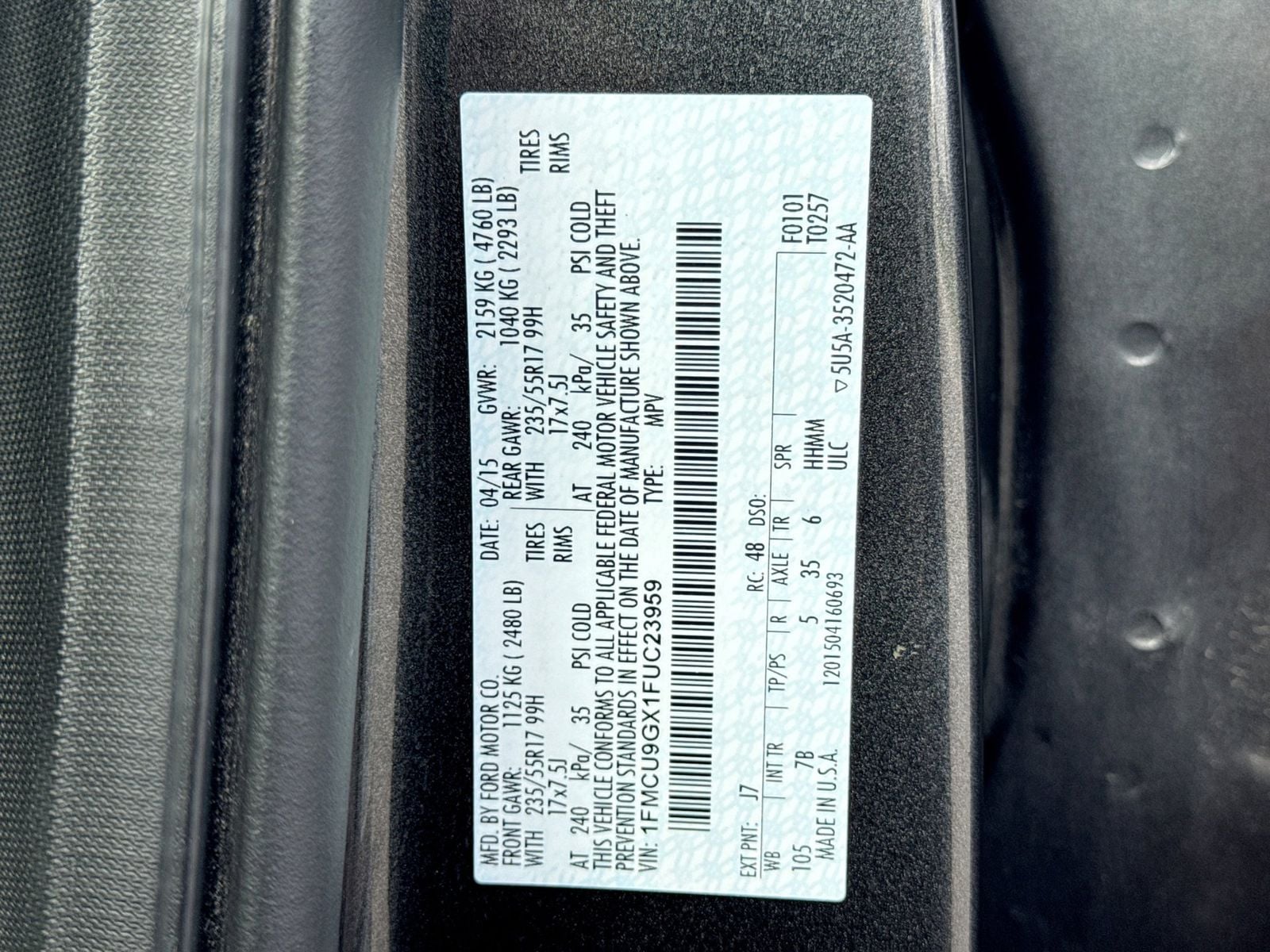 Thumbnail: 2015 Ford Escape - 37