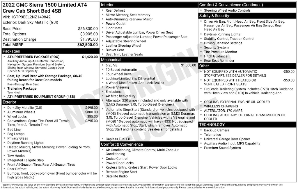 Certified 2022 GMC Sierra 1500 Limited AT4 Truck