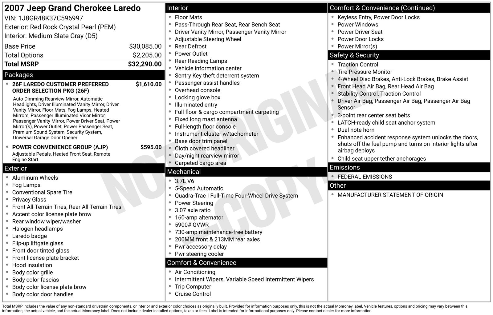 2007 Jeep Grand Cherokee Laredo 7