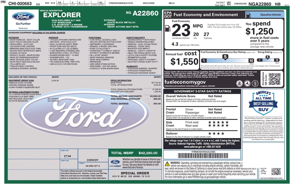 Used 2022 Ford Explorer XLT SUV