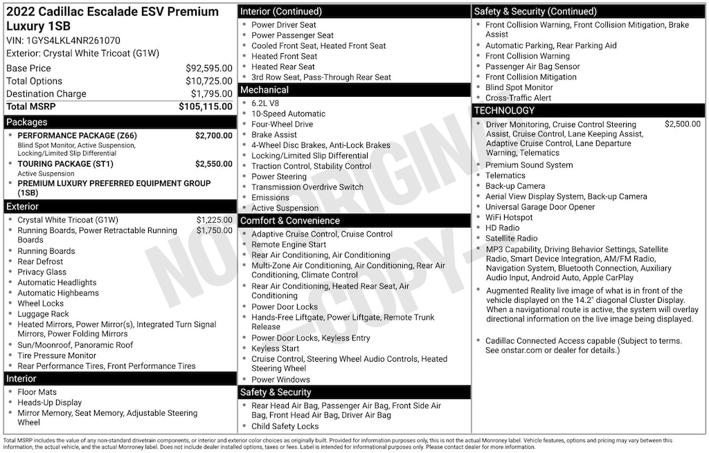 Certified 2022 Cadillac Escalade ESV Premium SUV