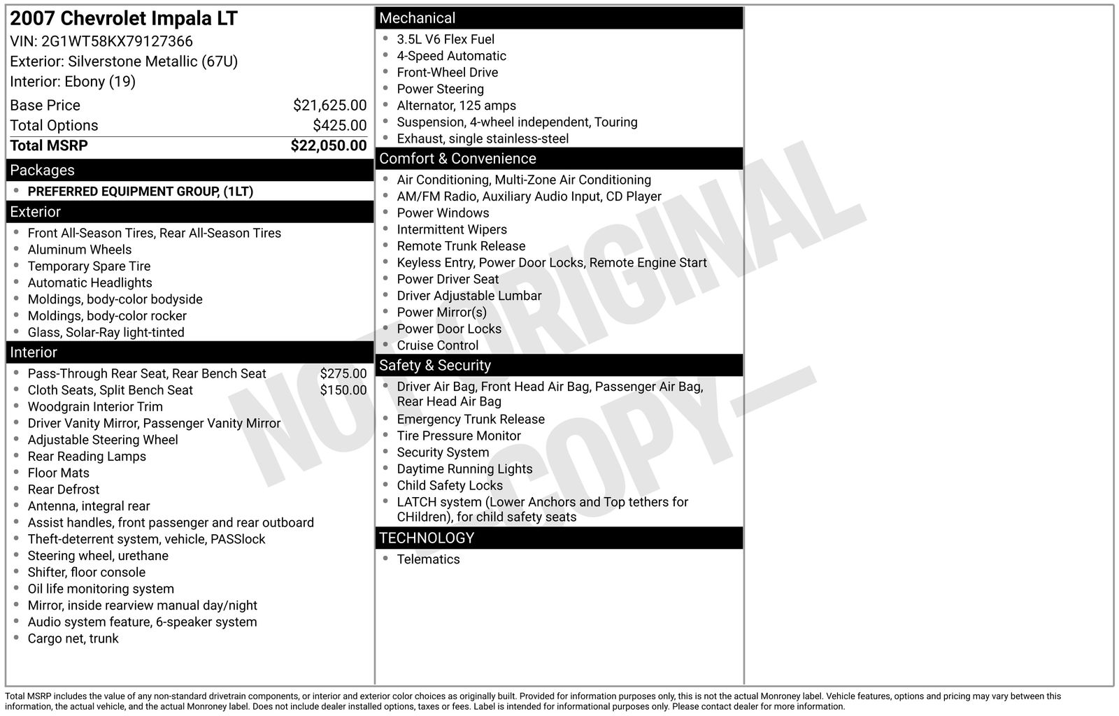 Thumbnail: 2007 Chevrolet Impala - 7