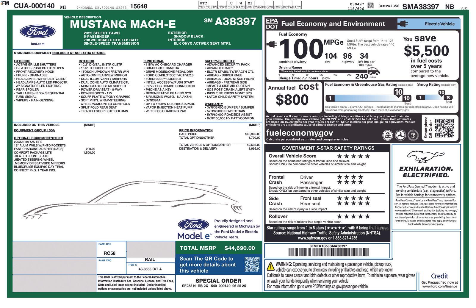 Thumbnail: 2025 Ford Mustang Mach-E - 5