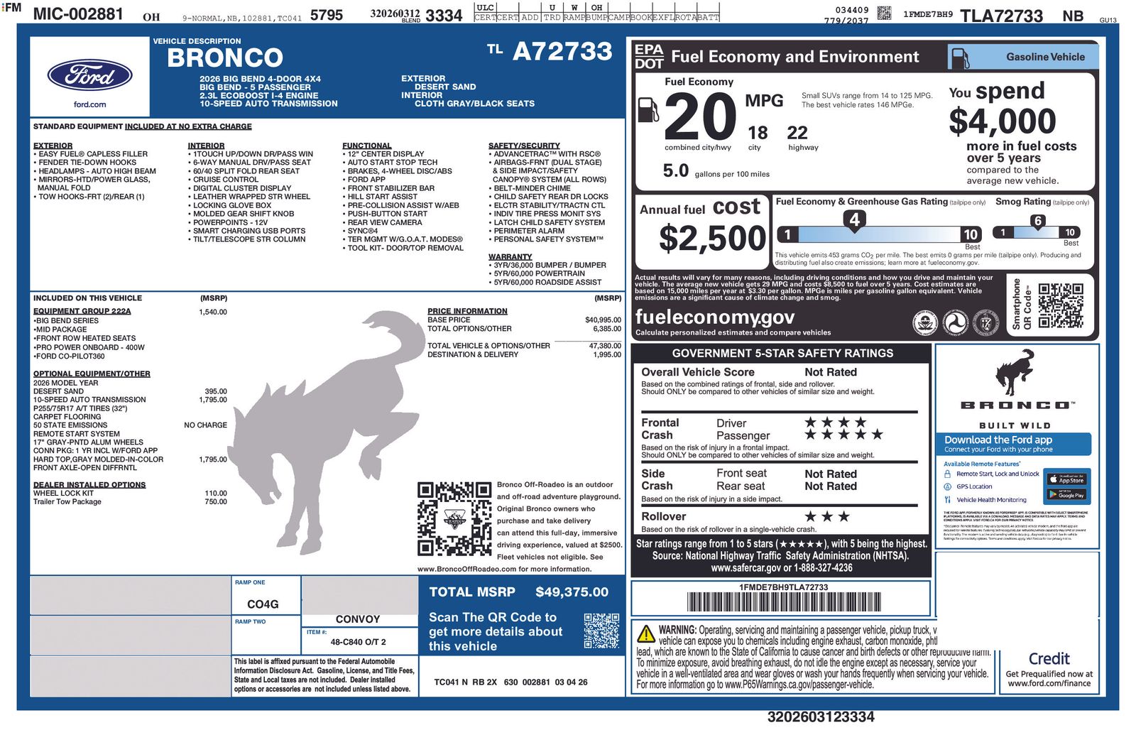 Thumbnail: 2026 Ford Bronco - 1