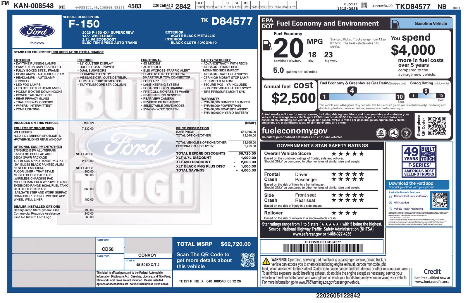 2026 Ford F-150 XLT 4x4 SuperCrew 5-1/2 Box's photo