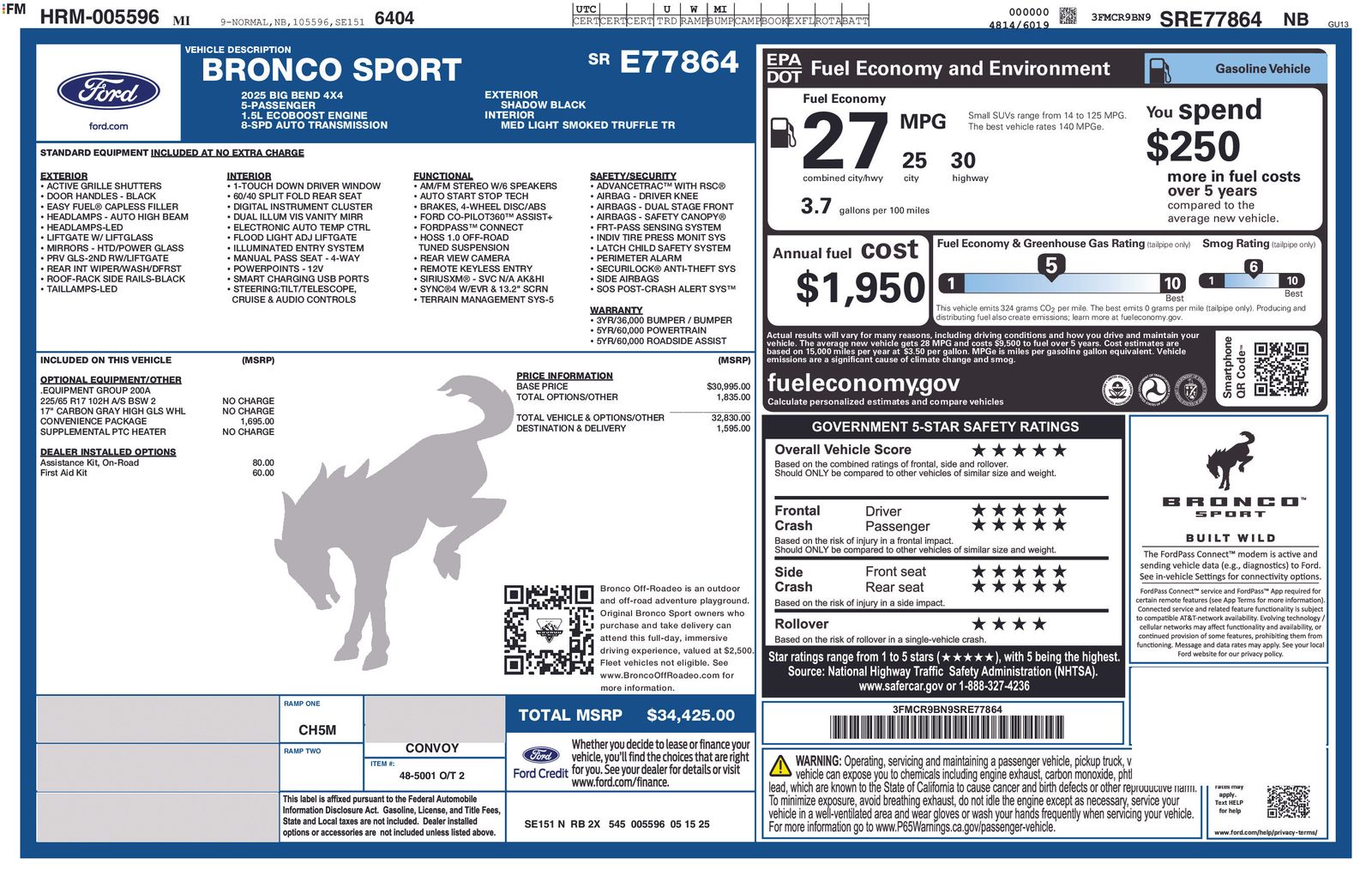 2025 Ford Bronco Sport Big Bend Hero Image