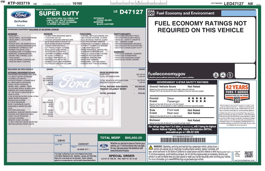 Used 2020 Ford F-250SD Lariat Truck