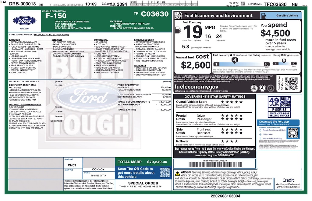 New 2026 Ford F-150 XLT Truck