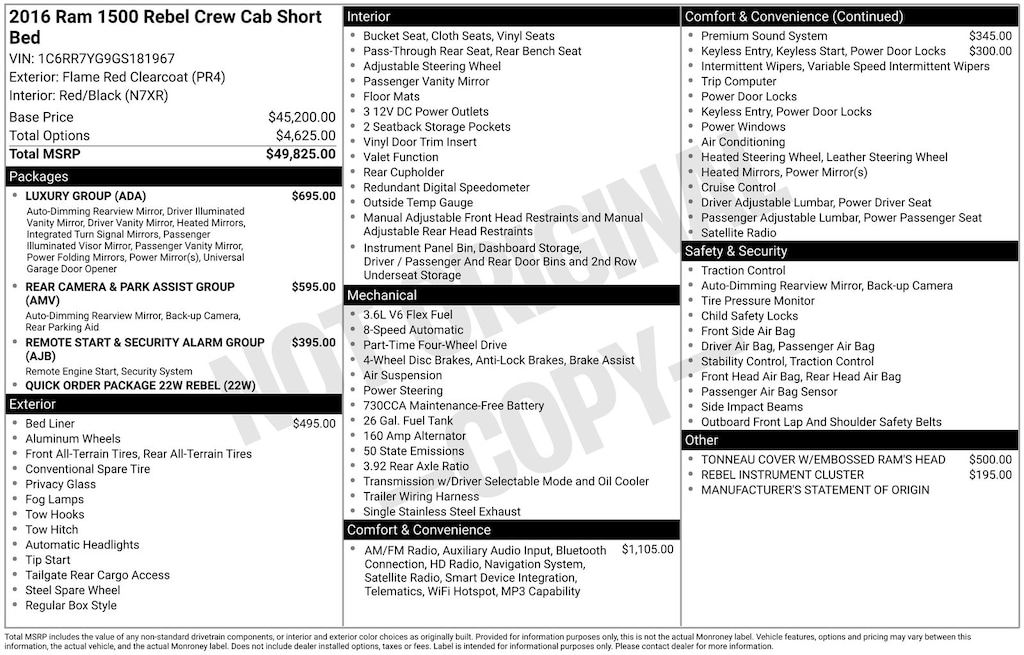 Used 2016 Ram 1500 Rebel Truck