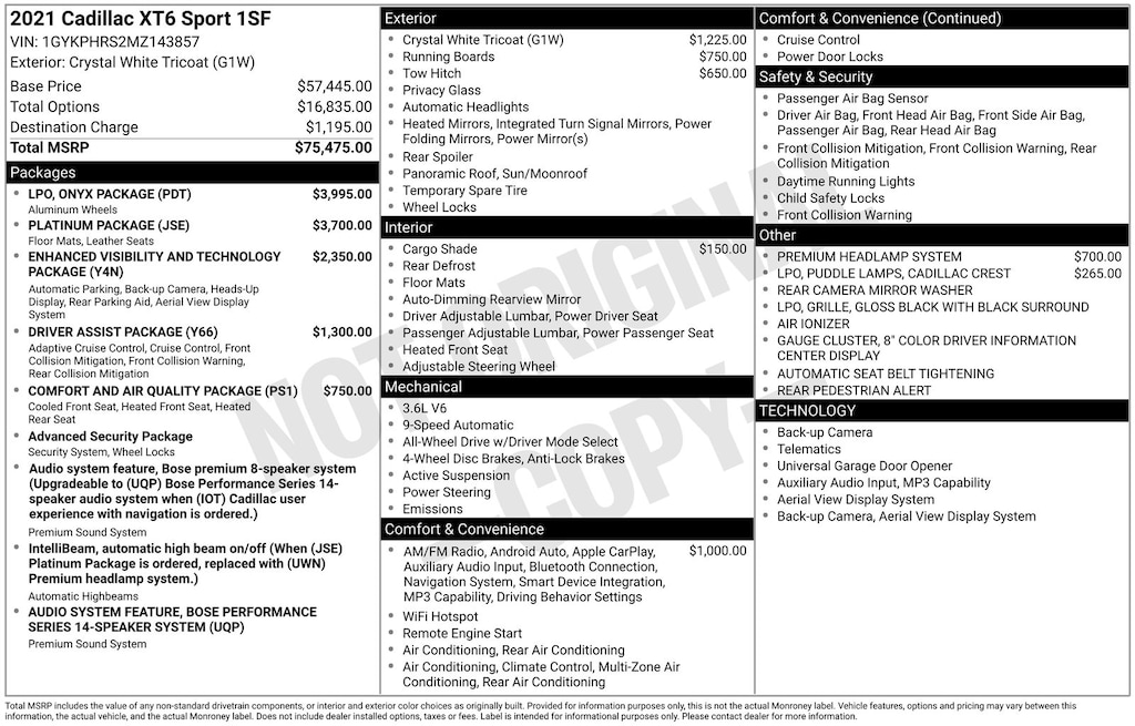 Used 2021 Cadillac XT6 Sport SUV