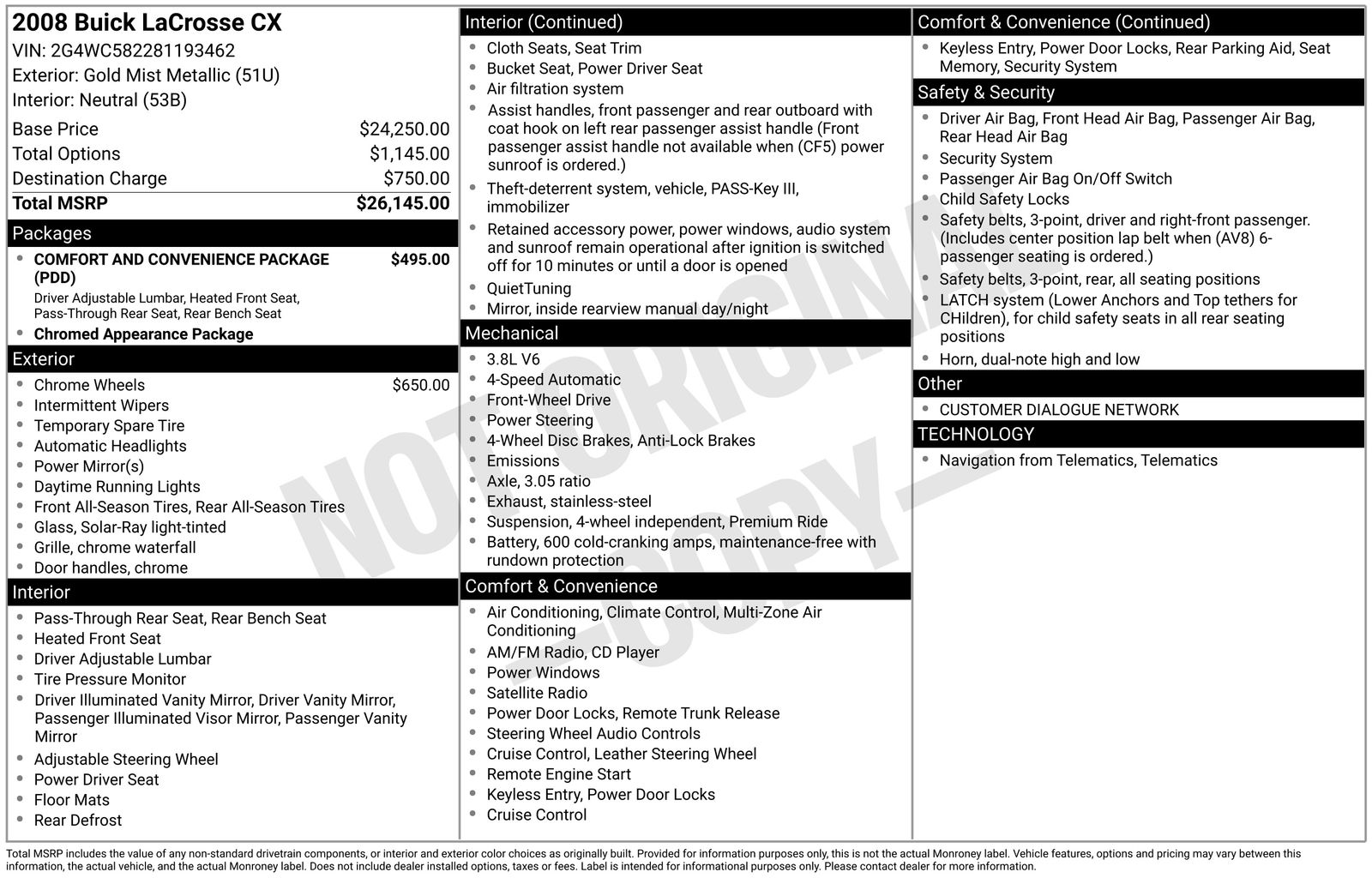 Thumbnail: 2008 Buick LaCrosse - 4