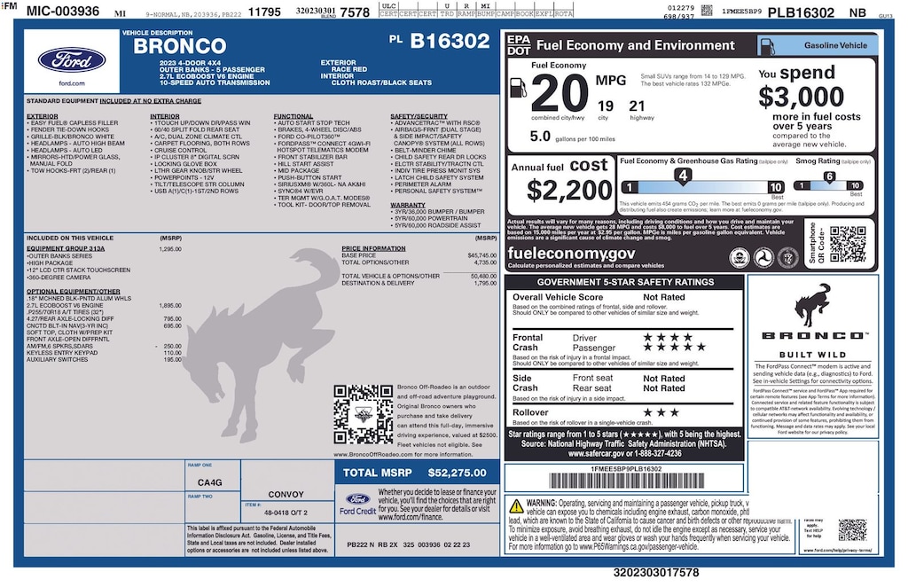 Used 2023 Ford Bronco Outer Banks SUV