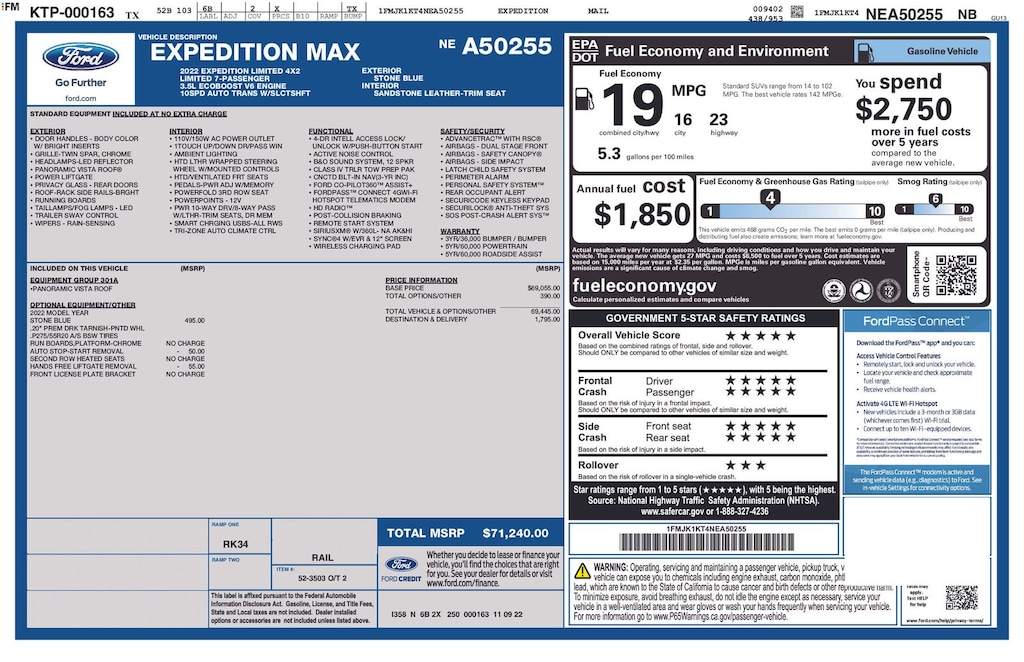 Certified 2022 Ford Expedition Max Limited SUV
