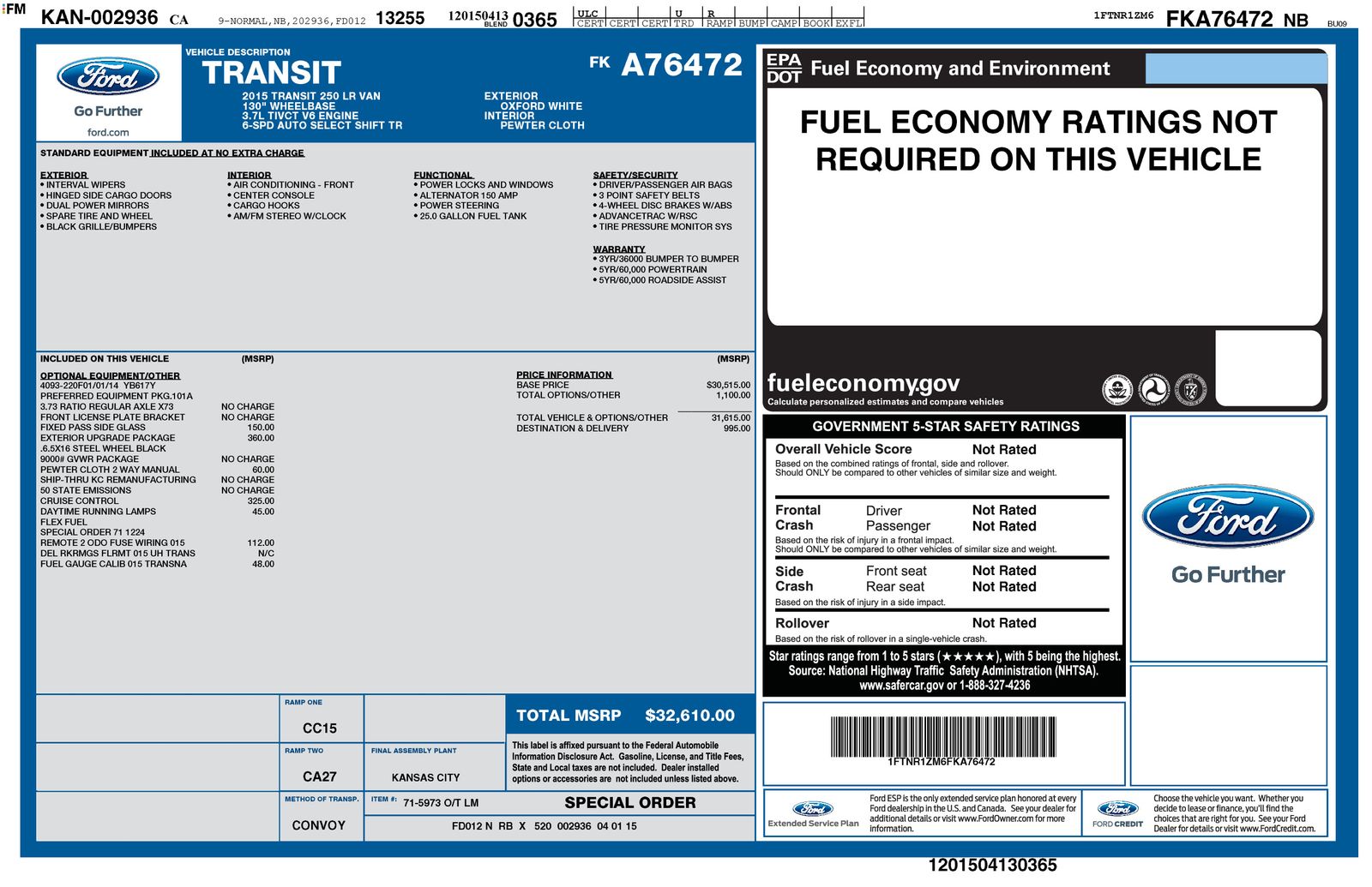 Thumbnail: 2015 Ford Transit Series - 4