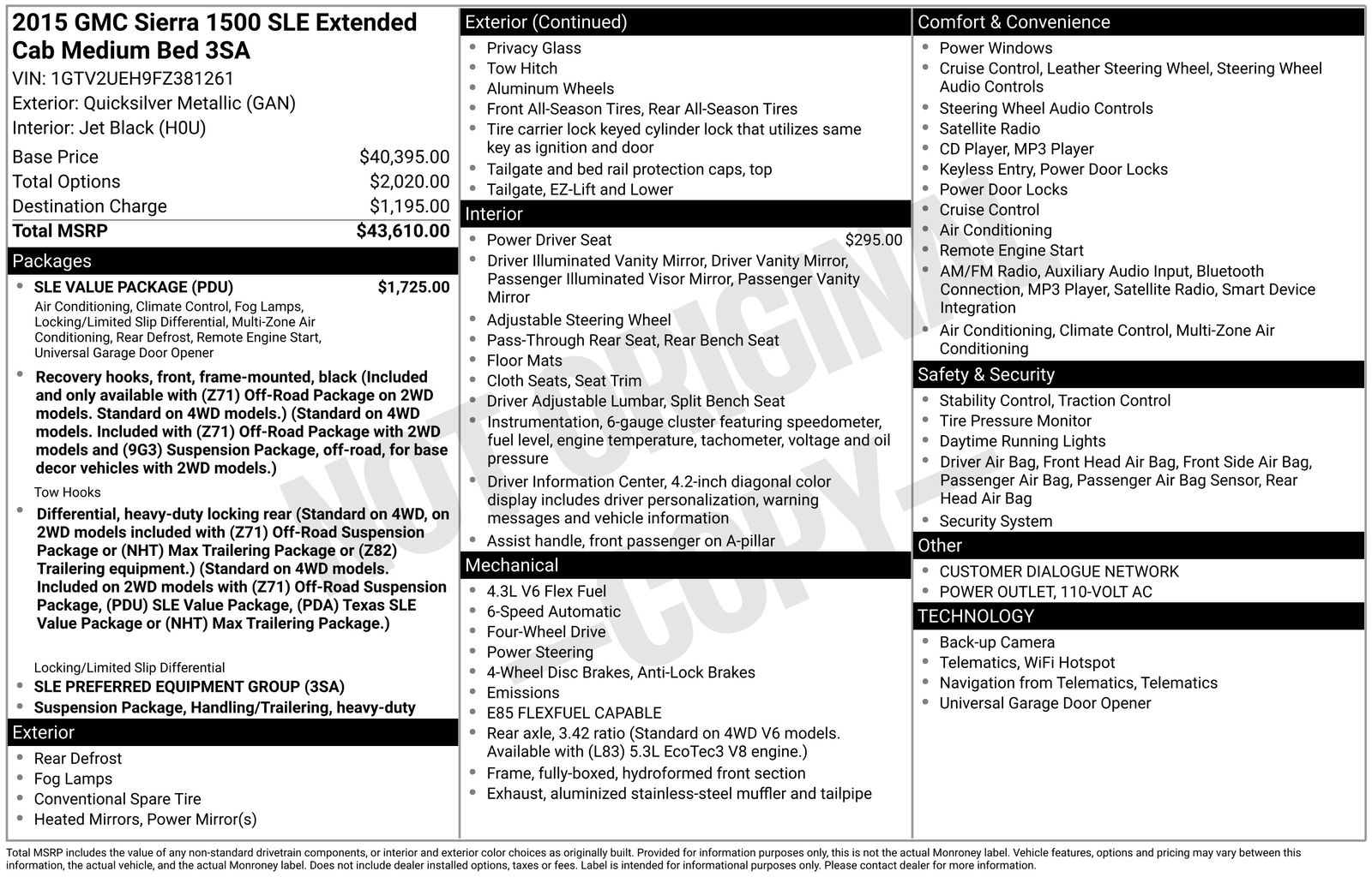 Thumbnail: 2015 GMC Sierra 1500 - 4