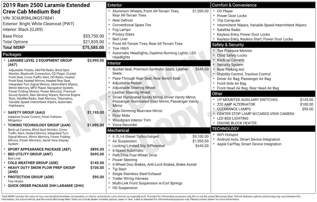 Used 2019 Ram 2500 Laramie Truck