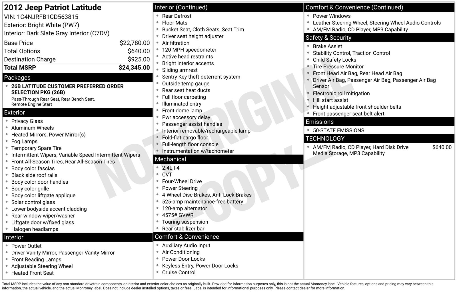 Thumbnail: 2012 Jeep Patriot - 4