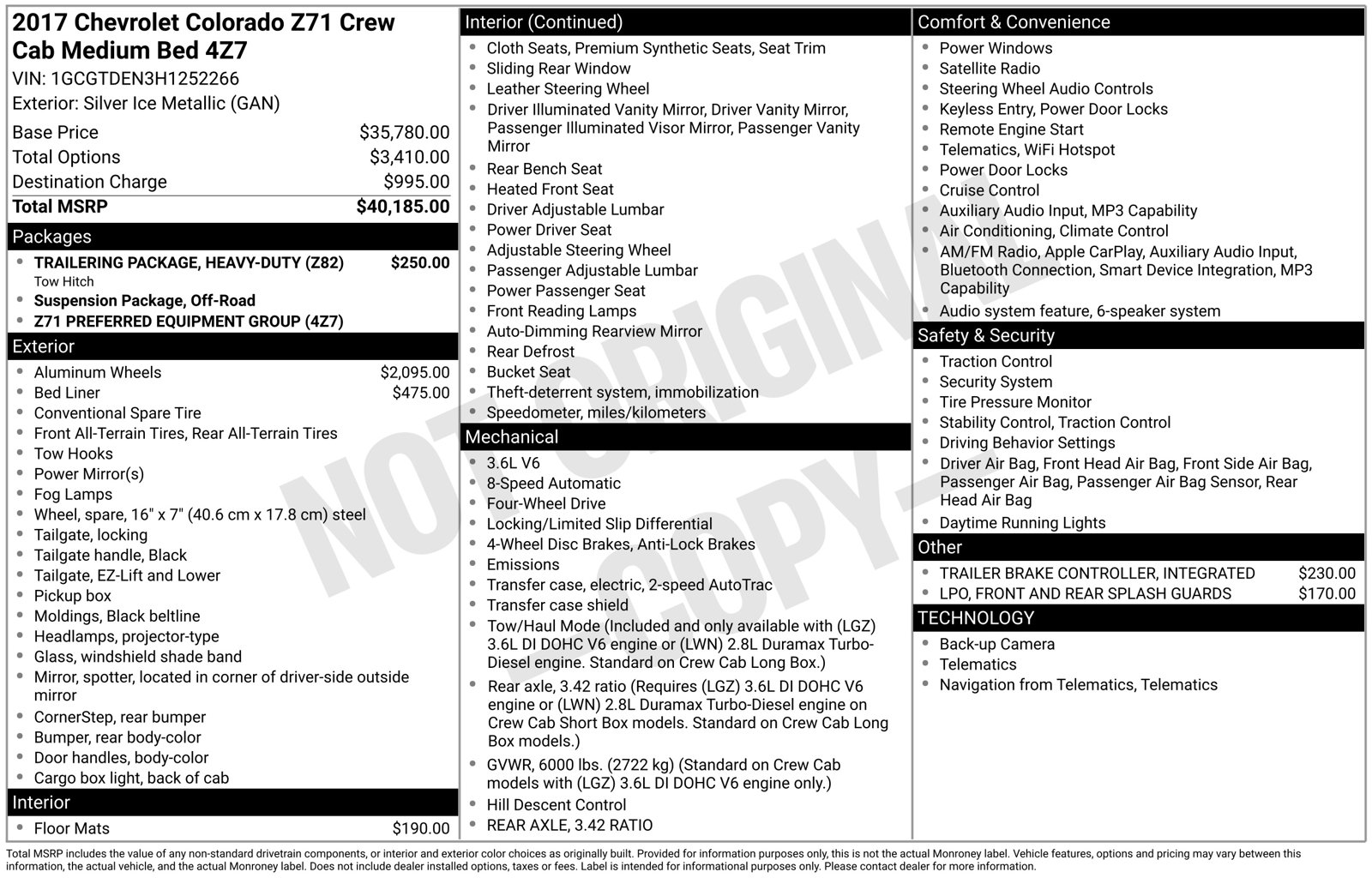 Used 2017 Chevrolet Colorado Z71 Truck
