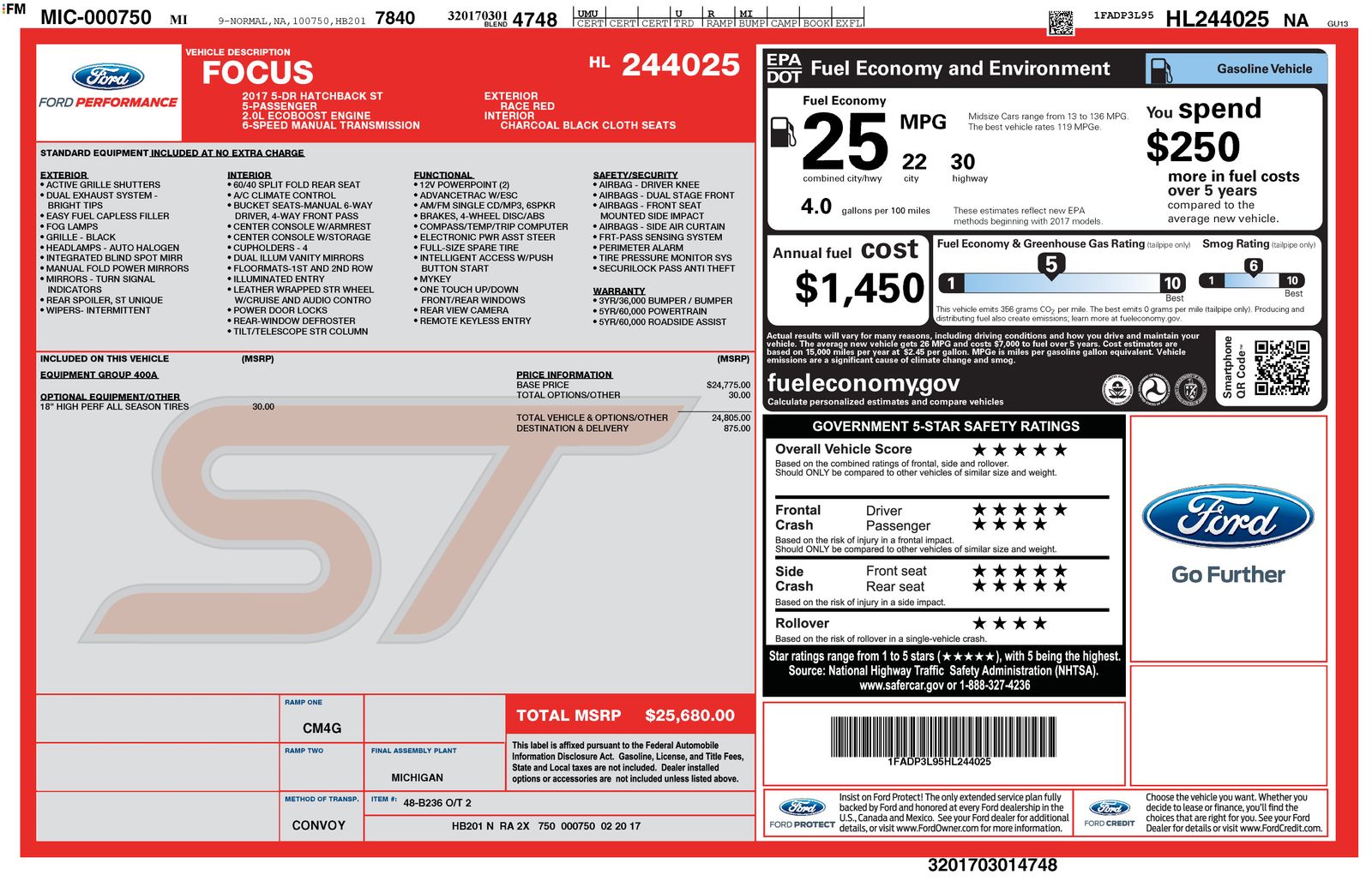 2017 Ford Focus ST 4