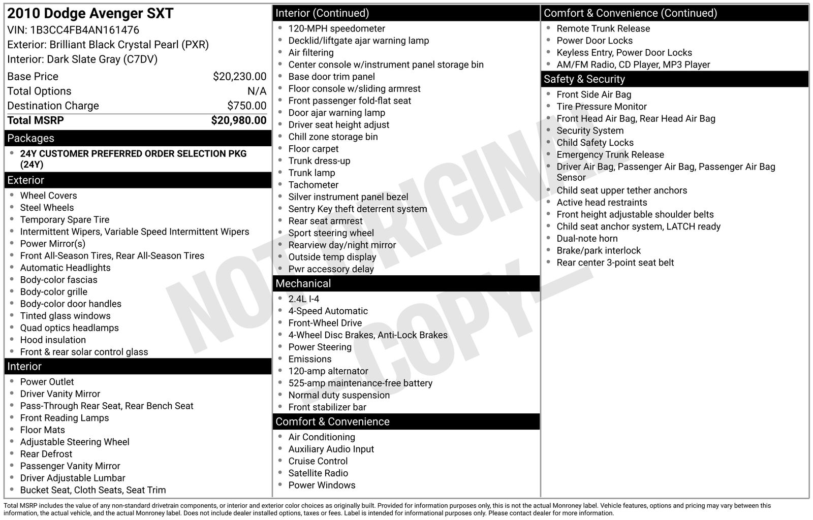 Thumbnail: 2010 Dodge Avenger - 8