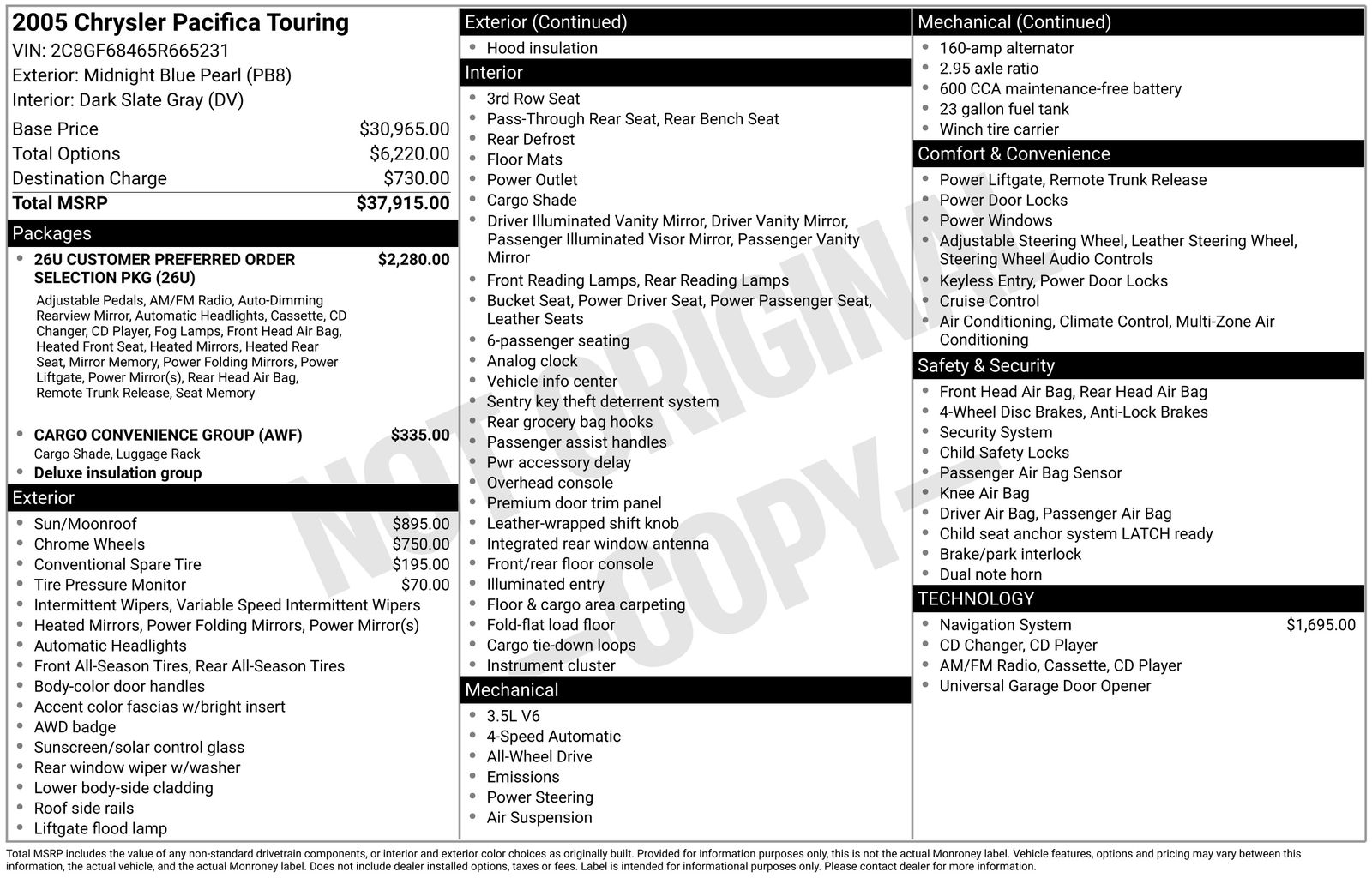 Thumbnail: 2005 Chrysler Pacifica - 7