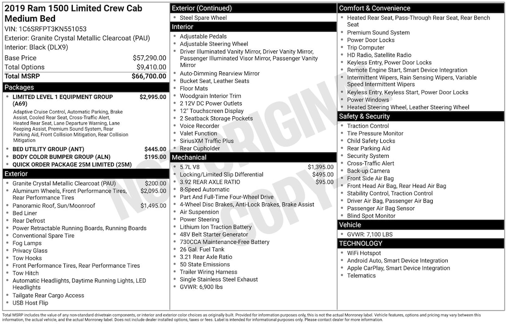 Used 2019 Ram 1500 Limited Truck