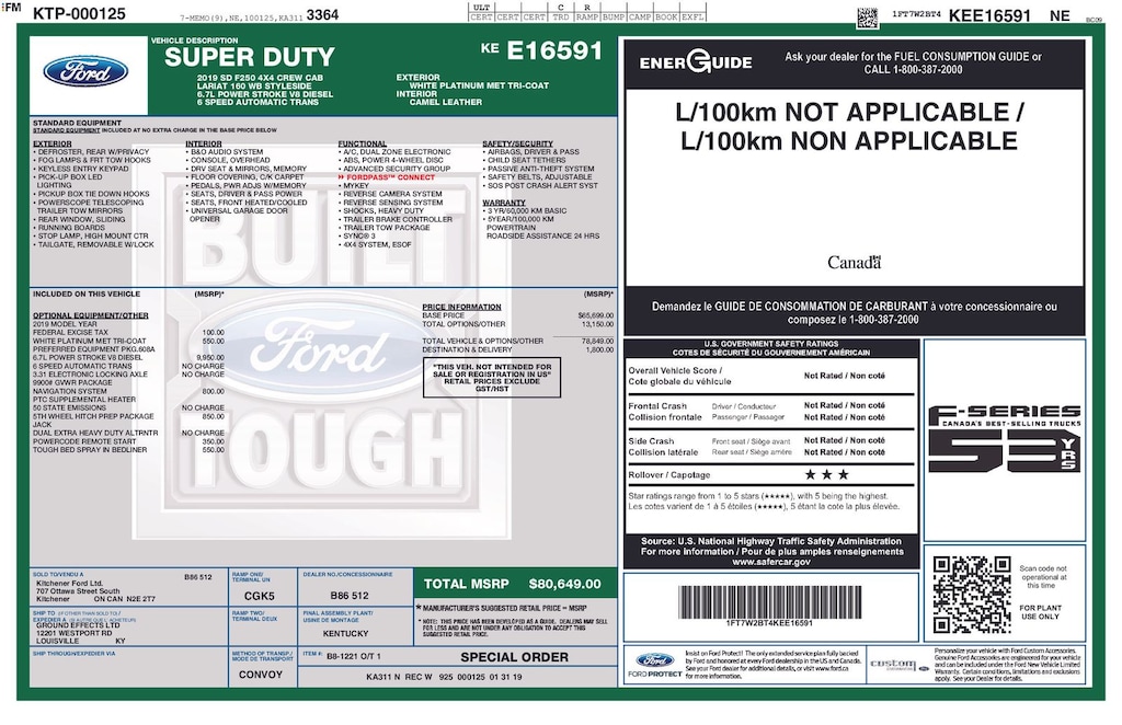 Used 2019 Ford F-250SD Lariat Truck