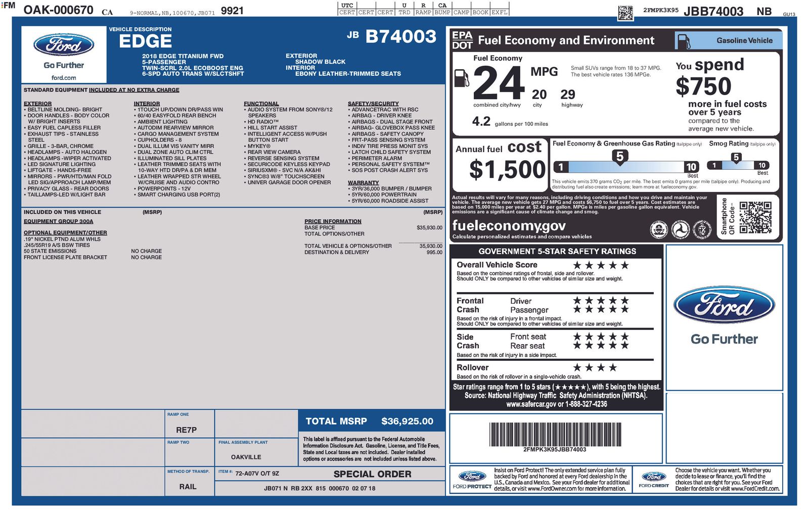 Thumbnail: 2018 Ford Edge - 4