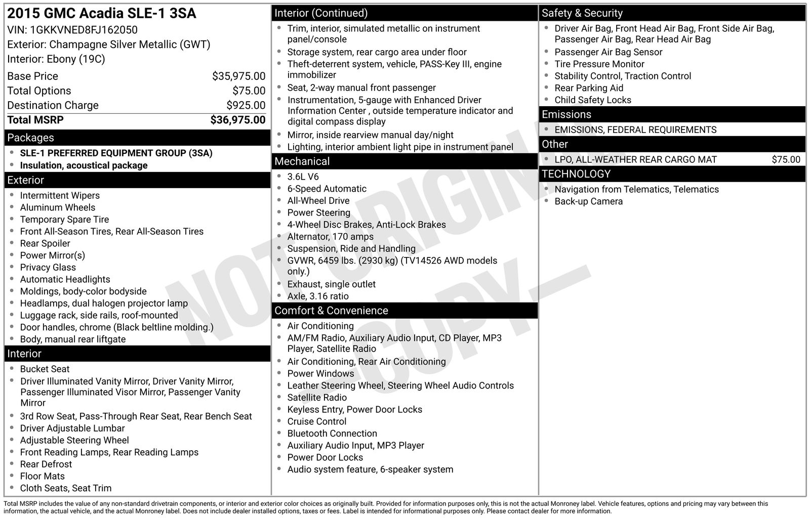 Thumbnail: 2015 GMC Acadia - 8