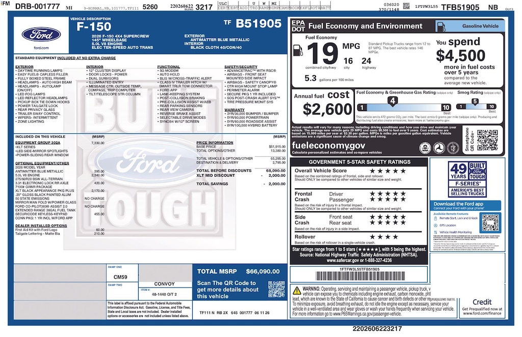 New 2026 Ford F-150 XLT Truck
