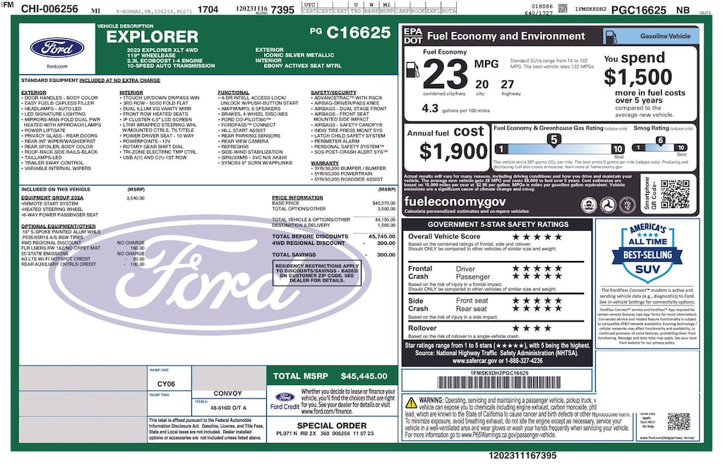 Certified 2023 Ford Explorer XLT SUV